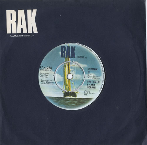 Suzi Quatro Stumblin' In 7" vinyl single (7 inch record / 45) UK SUZ07ST565895
