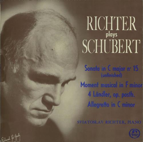 Sviatoslav Richter Sviatoslav Richter Plays Schubert vinyl LP album (LP record) UK XVILPSV790712