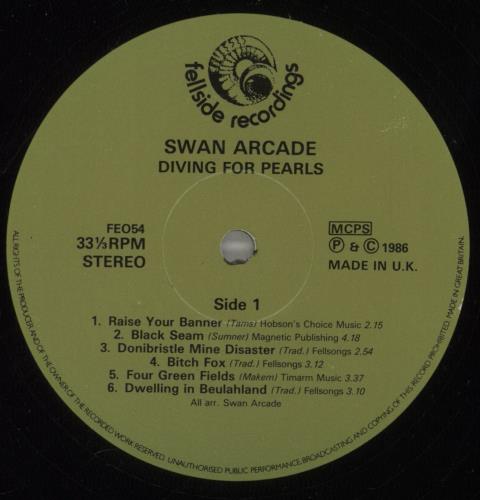 Swan Arcade Diving For Pearls vinyl LP album (LP record) UK UXBLPDI881783