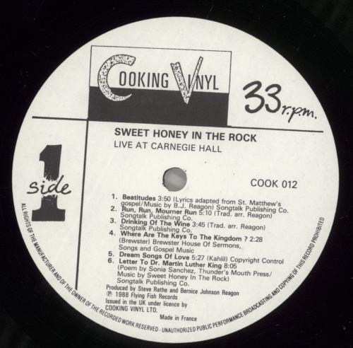 Sweet Honey In The Rock Live At Carnegie Hall vinyl LP album (LP record) UK S8HLPLI877079