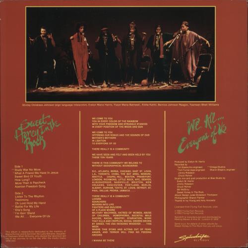 Sweet Honey In The Rock We All... Everyone Of Us + Press Pack vinyl LP album (LP record) UK S8HLPWE863770