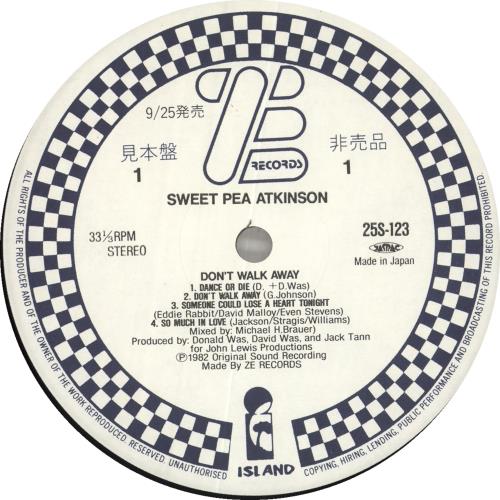 Sweet Pea Atkinson Don't Walk Away + Obi vinyl LP album (LP record) Japanese V0PLPDO709291