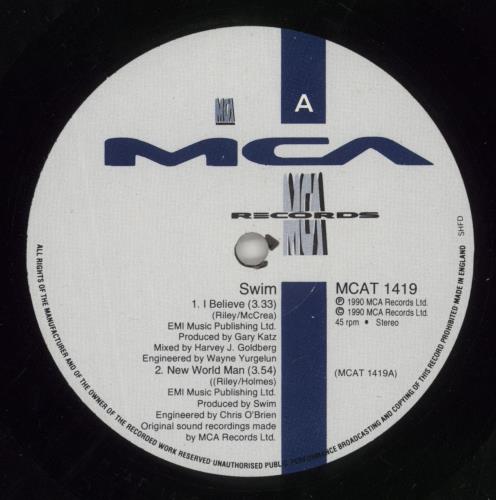 Swim I Believe 12" vinyl single (12 inch record / Maxi-single) UK IWM12IB865352