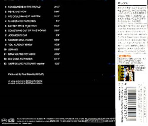Swing Out Sister Shapes & Patterns CD album (CDLP) Japanese SOSCDSH79458