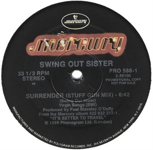 Swing Out Sister Surrender 12" vinyl single (12 inch record / Maxi-single) US SOS12SU74538
