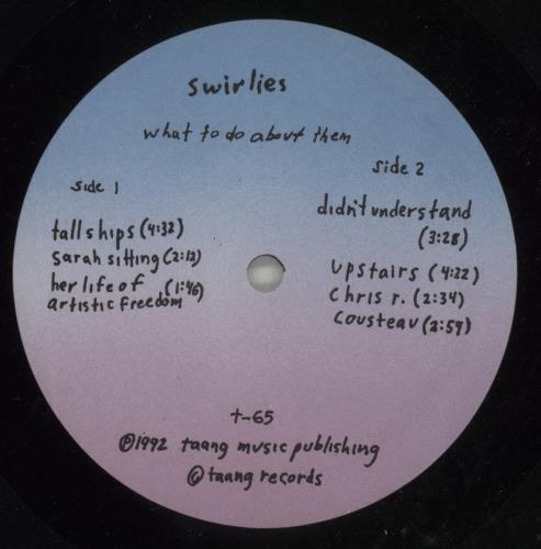Swirlies What To Do About Them 12" vinyl single (12 inch record / Maxi-single) US UWJ12WH869566