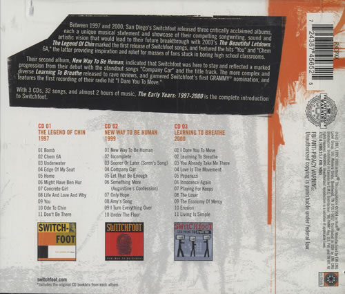 Switchfoot The Early Years 19972000 US 3CD album set