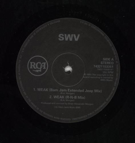 SWV Weak 12" vinyl single (12 inch record / Maxi-single) UK SWV12WE868387