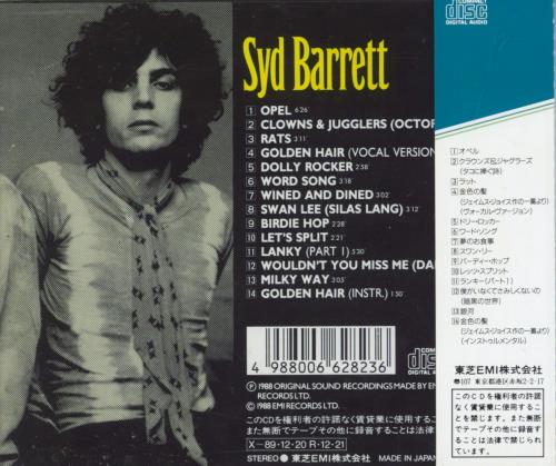 Syd Barrett Opel + Obi CD album (CDLP) Japanese SYDCDOP821257