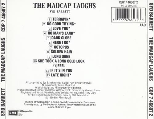Syd Barrett The Madcap Laughs CD album (CDLP) UK SYDCDTH656949