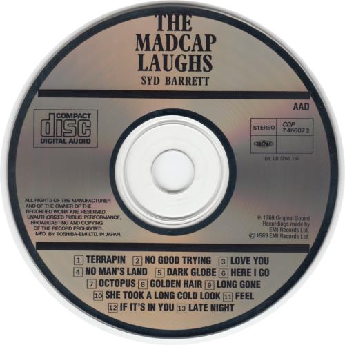 Syd Barrett The Madcap Laughs CD album (CDLP) UK SYDCDTH656949