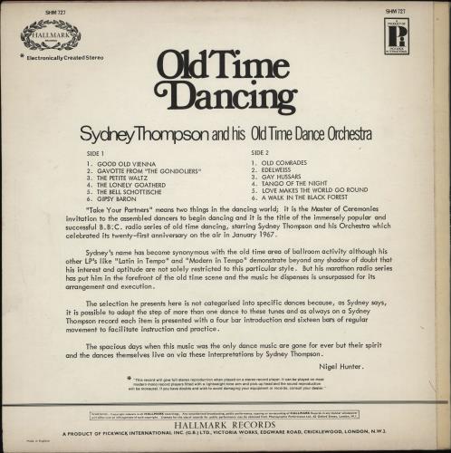 Sydney Thompson Old Time Dancing vinyl LP album (LP record) UK VYDLPOL764807
