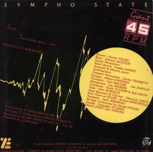 Sympho-State Fever 12" vinyl single (12 inch record / Maxi-single) French 40Q12FE782349