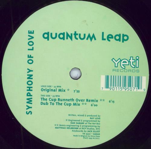 SYMPHONY OF LOVE Quantum Leap 12" vinyl single (12 inch record / Maxi-single) Belgian 4Z812QU790061