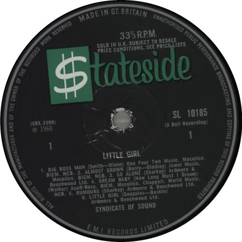 Syndicate Of Sound Little Girl vinyl LP album (LP record) UK SYNLPLI569396