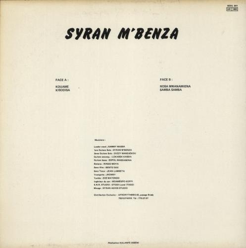 Syran M'Benza Kouame vinyl LP album (LP record) French 997LPKO882737