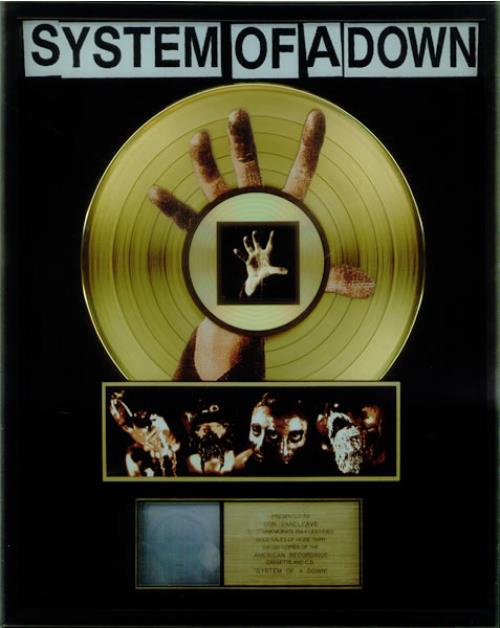 System Of A Down System Of A Down award disc US SMDAWSY535946