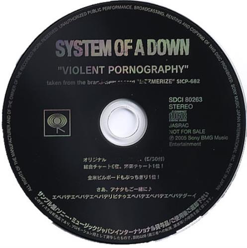 System Of A Down Violent Pornography CD single (CD5 / 5") Japanese SMDC5VI349727