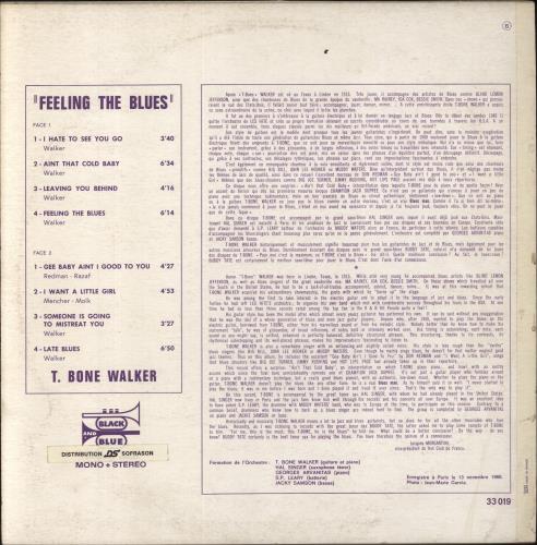T-Bone Walker Feeling The Blues vinyl LP album (LP record) French TB/LPFE854704