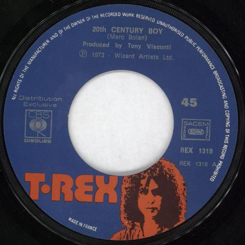 T-Rex / Tyrannosaurus Rex 20th Century Boy + Sleeve 7" vinyl single (7 inch record / 45) French REX07TH731631