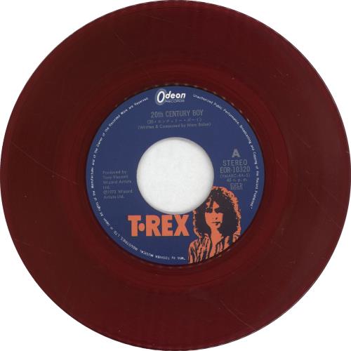 T-Rex / Tyrannosaurus Rex 20th Century Boy - Red Vinyl 7" vinyl single (7 inch record / 45) Japanese REX07TH91609