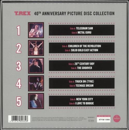 T-Rex / Tyrannosaurus Rex 40th Anniversary Picture Disc Collection 7" single box set UK REX7XTH722192