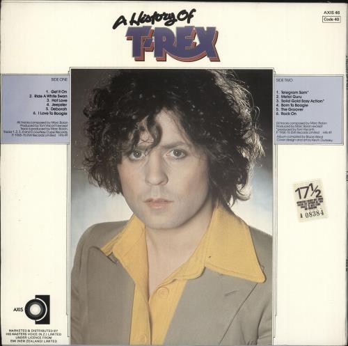 T-Rex / Tyrannosaurus Rex A History Of T-Rex vinyl LP album (LP record) New Zealand REXLPAH733036