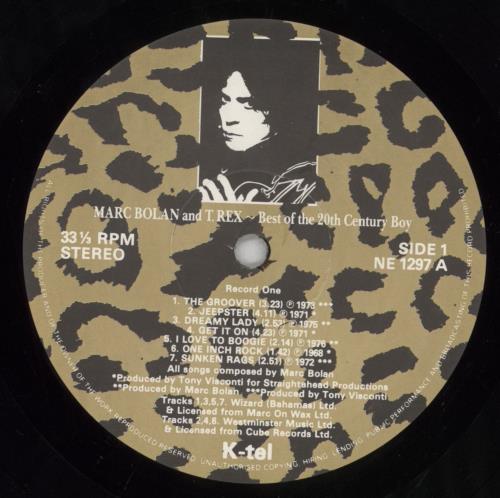 T-Rex / Tyrannosaurus Rex Best Of The 20th Century Boy - EX 2-LP vinyl record set (Double LP Album) UK REX2LBE721987