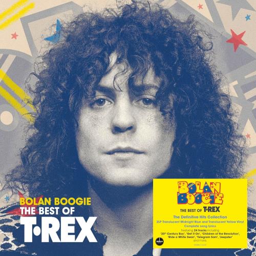 T-Rex / Tyrannosaurus Rex Bolan Boogie: The Best Of T-Rex - Blue & Yellow Vinyl - Sealed 2-LP vinyl record set (Double LP Album) UK REX2LBO858535