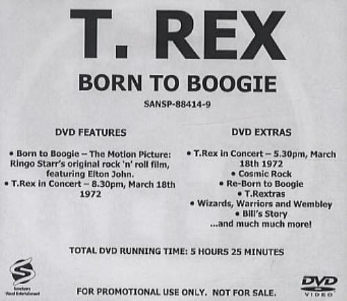 T-Rex / Tyrannosaurus Rex Born To Boogie DVD US REXDDBO339930
