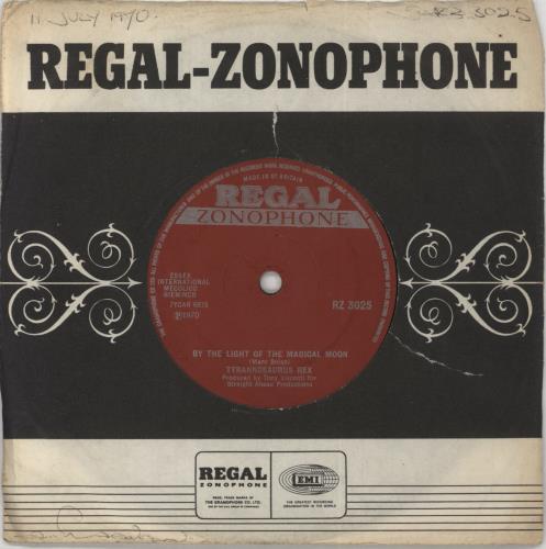 T-Rex / Tyrannosaurus Rex By The Light Of The Magical Moon - VG 7" vinyl single (7 inch record / 45) UK REX07BY850001