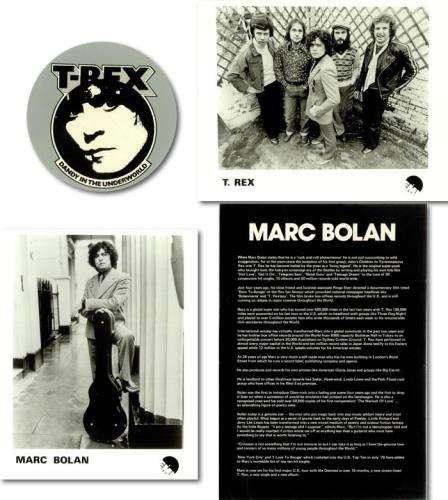 T-Rex / Tyrannosaurus Rex Dandy In The Underworld media press kit UK REXKIDA402696