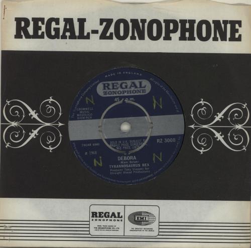 T-Rex / Tyrannosaurus Rex Debora - WOL 7" vinyl single (7 inch record / 45) UK REX07DE114728