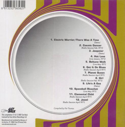 T-Rex / Tyrannosaurus Rex Electric Jewels CD album (CDLP) Italian REXCDEL805052