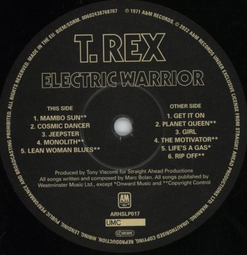 T-Rex / Tyrannosaurus Rex Electric Warrior - Half Speed Mastered vinyl LP album (LP record) UK REXLPEL816479