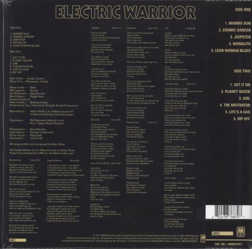 T-Rex / Tyrannosaurus Rex Electric Warrior - Half Speed Mastered vinyl LP album (LP record) UK REXLPEL816479