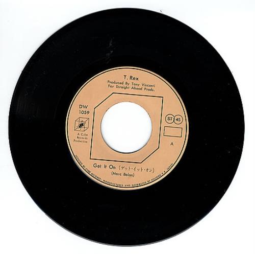 T-Rex / Tyrannosaurus Rex Get It On 7" vinyl single (7 inch record / 45) Japanese REX07GE114933