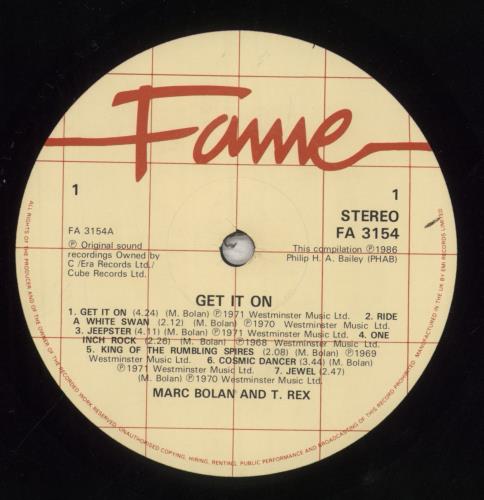 T-Rex / Tyrannosaurus Rex Get It On vinyl LP album (LP record) UK REXLPGE522056