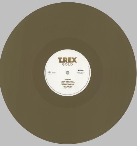 T-Rex / Tyrannosaurus Rex Gold - Gold Vinyl 2-LP vinyl record set (Double LP Album) UK REX2LGO814820