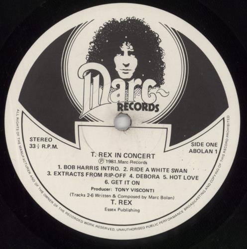 T-Rex / Tyrannosaurus Rex In Concert + Poster - EX vinyl LP album (LP record) UK REXLPIN849332