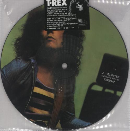 T-Rex / Tyrannosaurus Rex Jeepster - Sealed 7" vinyl picture disc (7 inch picture disc single) UK REX7PJE849293