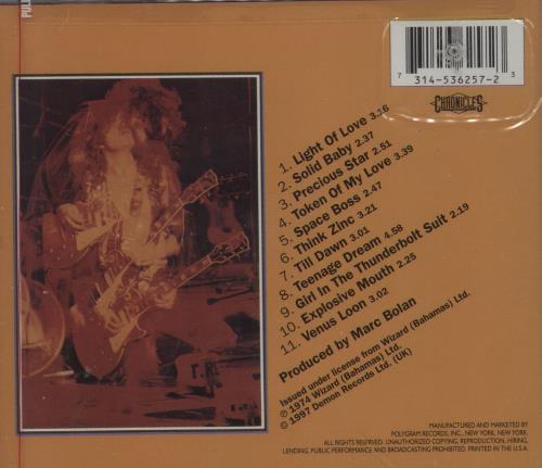 T-Rex / Tyrannosaurus Rex Light Of Love CD album (CDLP) US REXCDLI750867