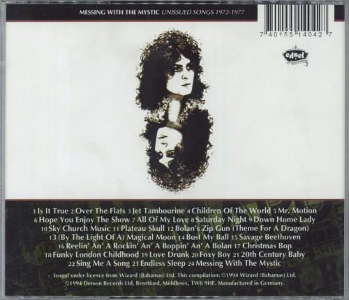 T-Rex / Tyrannosaurus Rex Messing With The Mystic - Unissued Songs 1972-1977 CD album (CDLP) German REXCDME805094