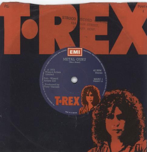 T-Rex / Tyrannosaurus Rex Metal Guru 7" vinyl single (7 inch record / 45) UK REX07ME866530