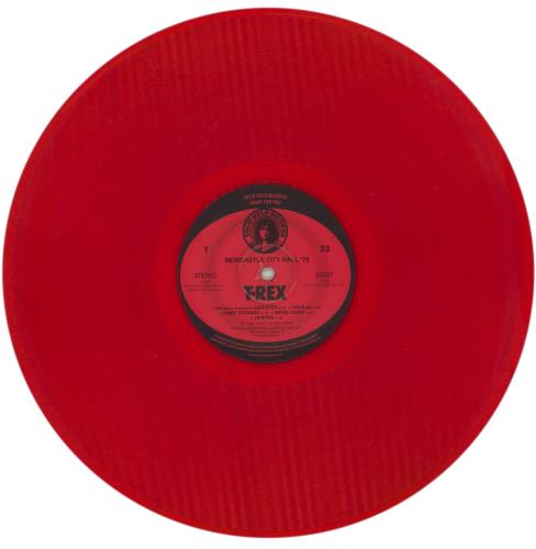 T-Rex / Tyrannosaurus Rex Newcastle City Hall '72 - Red Transparent Vinyl vinyl LP album (LP record) UK REXLPNE865554
