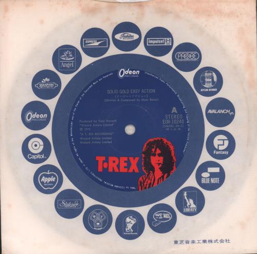 T-Rex / Tyrannosaurus Rex Solid Gold Easy Action 7" vinyl single (7 inch record / 45) Japanese REX07SO670294