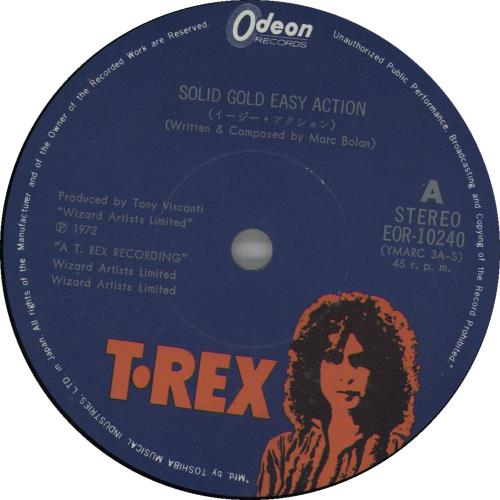 T-Rex / Tyrannosaurus Rex Solid Gold Easy Action 7" vinyl single (7 inch record / 45) Japanese REX07SO670294
