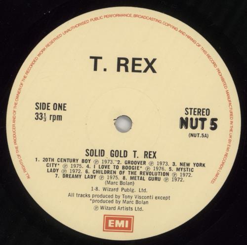 T-Rex / Tyrannosaurus Rex Solid Gold T-Rex vinyl LP album (LP record) UK REXLPSO168343