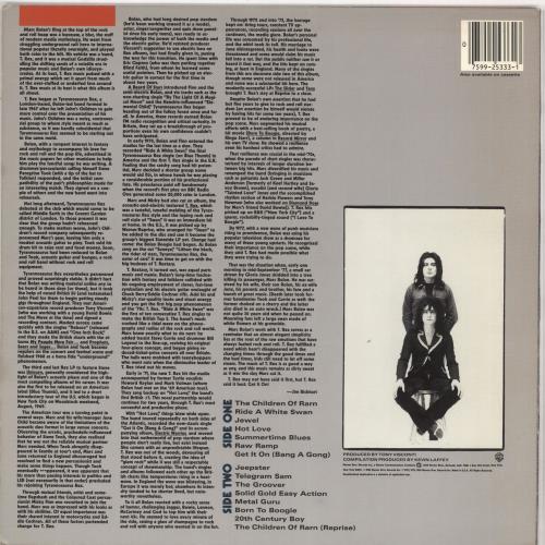 T-Rex / Tyrannosaurus Rex T.Rextasy - The Best Of T-Rex, 1970-1973 - Gold promo stamped vinyl LP album (LP record) US REXLPTR731782