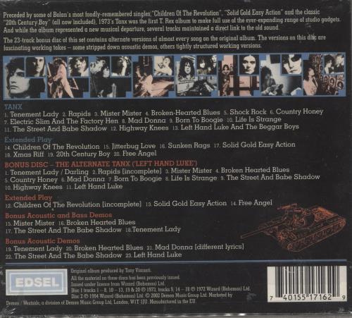 T-Rex / Tyrannosaurus Rex Tanx 2 CD album set (Double CD) UK REX2CTA222857